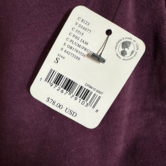 NWT Free People Women’s ‘In My Feelings’ Crop Bootcut Velvet Purple Pants Size S - Picture 4 of 11